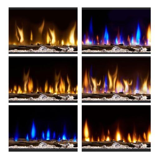 Dimplex Ignite Bold electric fireplace flame options with border