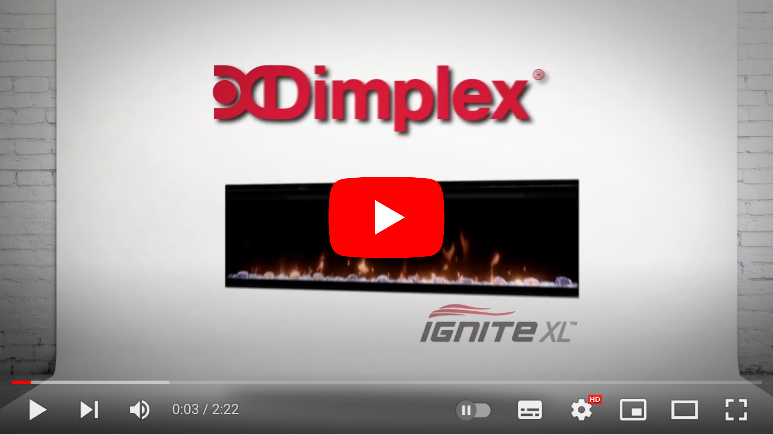 IgniteXL linear electric fireplace