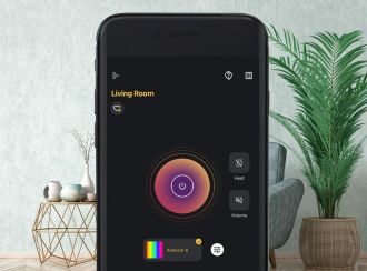 Flame connect app screen showing controls to change the flame effect