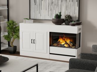 Optimyst Aura Electric Fireplace Mobile