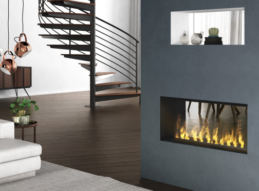 Opti-Myst fireplace in living room