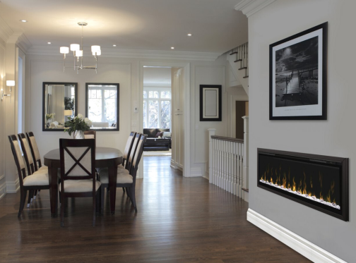 IgniteXL fireplace in dining room