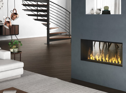 Opti-Myst fireplace in living room