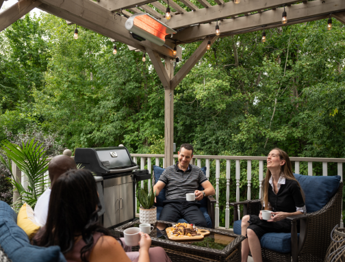 Dimplex short wave infarred out patio heater, enjoy with friends and family