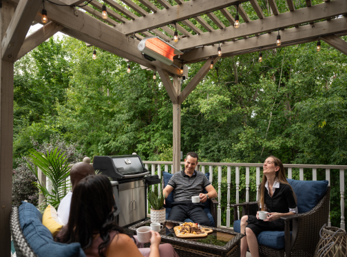 DSH outdoor heater on pergola