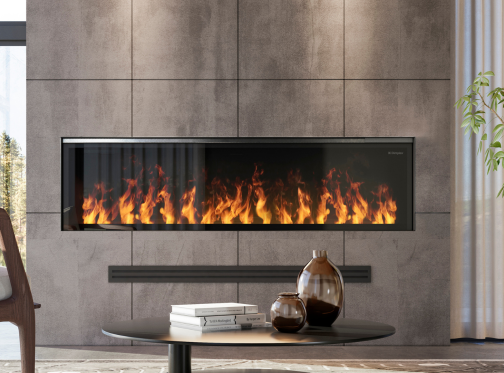 realistic look of a wooden fireplace