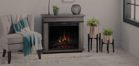 Electric Fireplace Mantels Dimplex, Dimplex Anthony Mantel Electric Fireplace With Glass Ember Bed