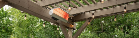 DSH outdoor heater on pergola