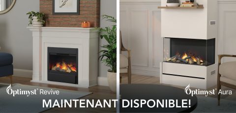 Optimyst Aura Electric Fireplace French